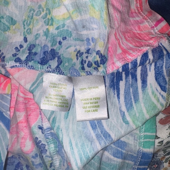 Lilly Pulitzer Girls Mini Lindell Dress Puff Sleeve size 8/10 Large Beach Preppy - Picture 2 of 5